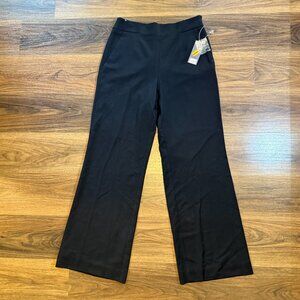 Jennifer Lopez Wide Leg Dress Pants Women’s Size 10 Black Side Zip Trousers NWT